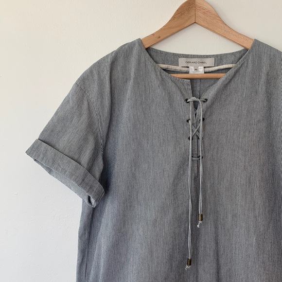 Gerard Darel Denim Shift Dress - Picture 1 of 7
